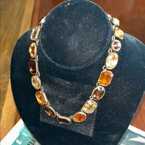 Elegant Amber and Gold Bracelet